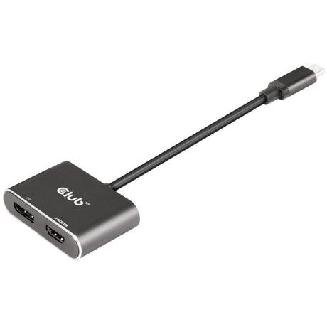 Club 3D MST Hub USB3.2 Gen2 Type-C (DP Alt-Mode) til DisplayPort + HDMI 4K60Hz M-F (sort)