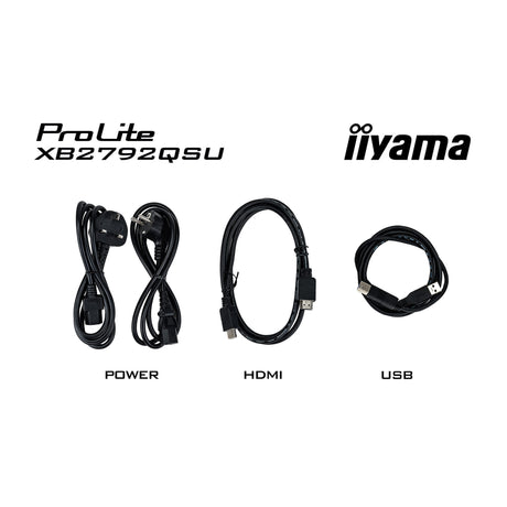 Iiyama prolite xb2792qsu-b1 27 skærm (sort, HDMI, skærmport, 2x USB-A, USB-B, 120 Hz)