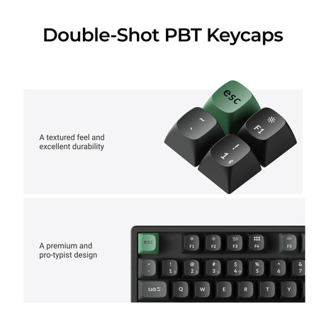 Keychron k8 ultra 8k wireless custom mechanical keyboard (zwart, us lay-out (qwerty), apex brown, 80% (tkl), rgb leds, osa double-shot pbt, usb-c | 2.4 ghz | bluetooth 5.2)