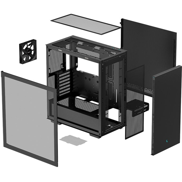 Deepcool ch510 midi tårnhus (sort | 2x USB-A | hærdet glas)