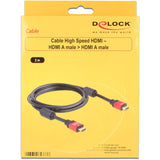 Delock højhastigheds HDMI – HDMI en han > HDMI et hankabel (sort, 2 meter)