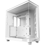 Nzxt h6 flow midi tårnhus (hvid | 2x USB-A | 1x USB-C | hærdet glas)