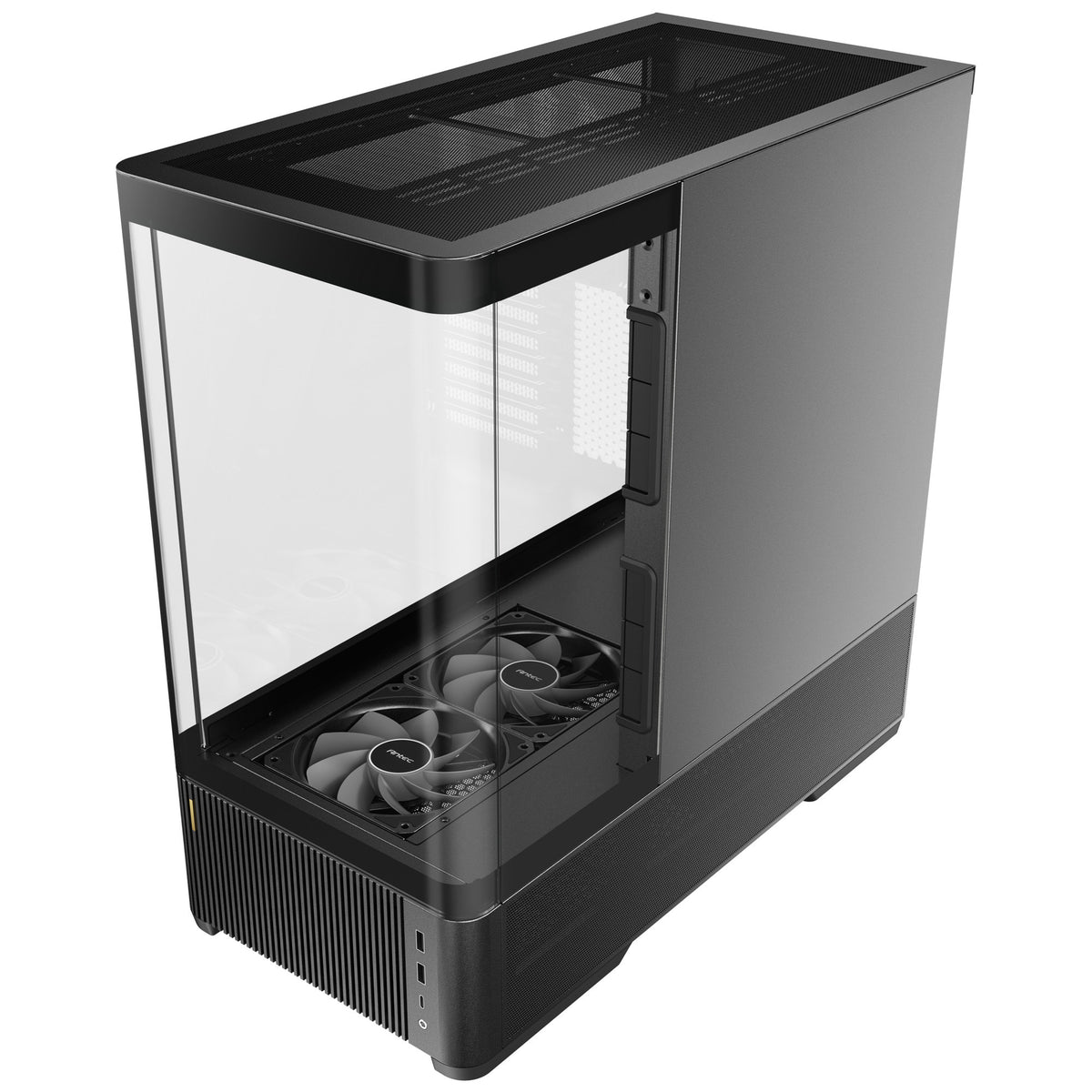 Antec c6 curve air midi tårnhus (sort | 2x USB-A | 1x USB-C | hærdet glas)