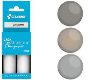 Cube touch-up pen sæt sølv mat