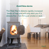 Frient intelligent varmealarmdetektor (hvid, zigbee 3.0)