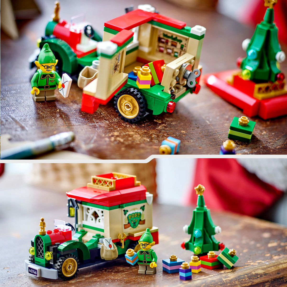Lego iconic - julemandens byggelegetøj til budbil (40746)
