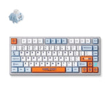 Mchose z75s orange blue snow tiger metal topcover trådløst mekanisk rgb tastatur (grå, us layout (qwerty), ttc snow tiger, 75%, rgb, hot swap, double-shot pbt, trådløs | bluetooth | usb-c)