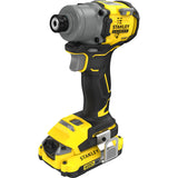 Stanley v20 18v børsteløs slagdriver (gul sort, etui, 2 batterier og oplader inkluderet)