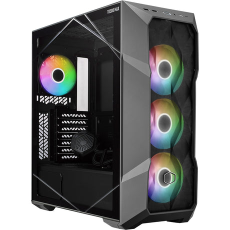 Cooler Master TD500 Max Midi Tower-hus (Gunmetal | 2x USB-A | 1x USB-C | RGB | Hærdet glas)