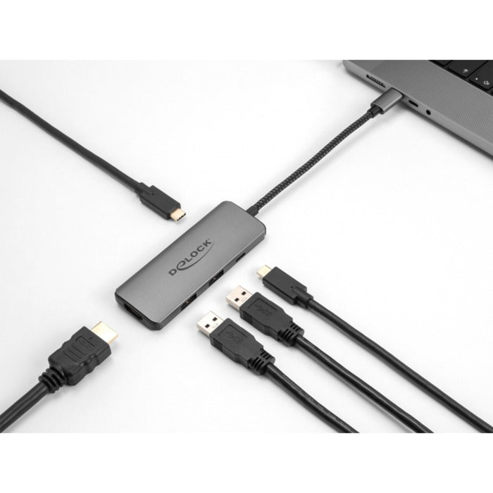 Delock USB Type-C dockingstation 8k (mørkegrå, HDMI, USB, PD 3.0 100 W)