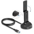 Delock Wi-Fi 6e Dual Band WLAN USB Adapter AX3000 WLAN Adapter (sort)