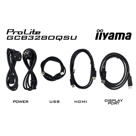 Iiyama G-Master Red Eagle GCB3280QSU-B2 31.5 buet gaming-skærm (sort, 2x HDMI, skærmport, 2x USB-A, USB-B, 180 Hz)