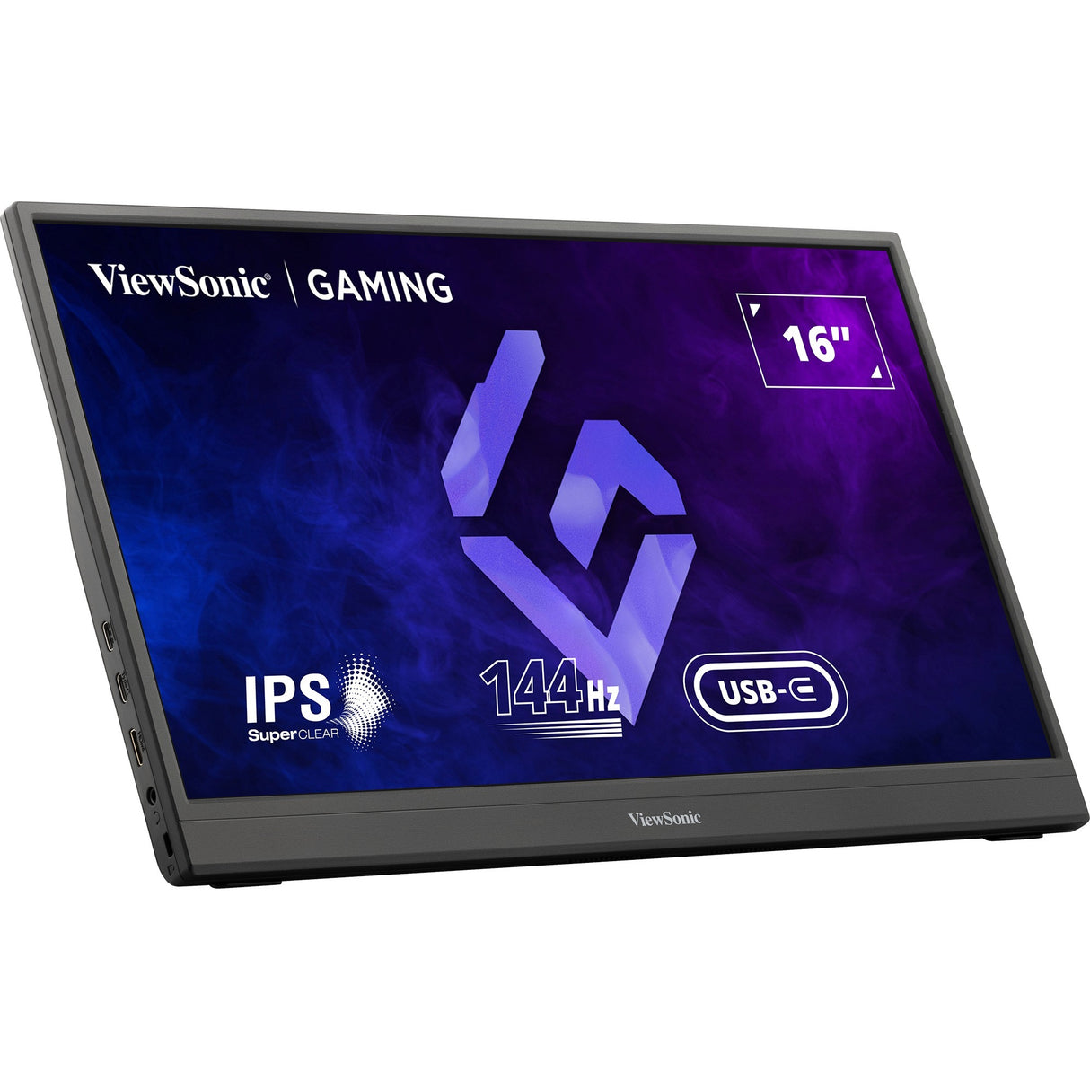 Viewsonic vx1654 bærbar gaming skærm 16 (sort, 1x micro HDMI, USB-C, lyd, 144 Hz)