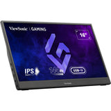 Viewsonic vx1654 bærbar gaming skærm 16 (sort, 1x micro HDMI, USB-C, lyd, 144 Hz)