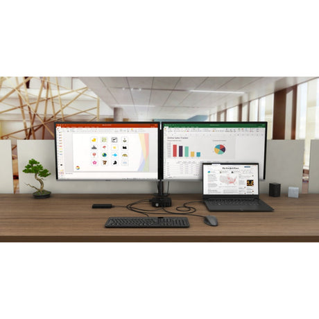 I-tec USB-C HDMI DP-dockingstation med strømforsyning 65W + universaloplader 77 W (sort)