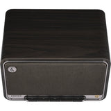 Edifier d32 trådløs bordhøjttaler (mørkebrun sølv, Bluetooth, Wi-Fi (Apple Airplay), USB-C, AUX)