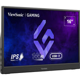 Viewsonic vx1654 bærbar gaming skærm 16 (sort, 1x micro HDMI, USB-C, lyd, 144 Hz)