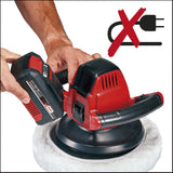 Einhell batteri polermaskine ce-cb 18 254 li solo - power x-change - 18 v li-ion - 2.500 t min - ø254 mm - inkl. 2x pudseklud (1x tekstil, 1x syntetisk) - ekskl. batteri og oplader