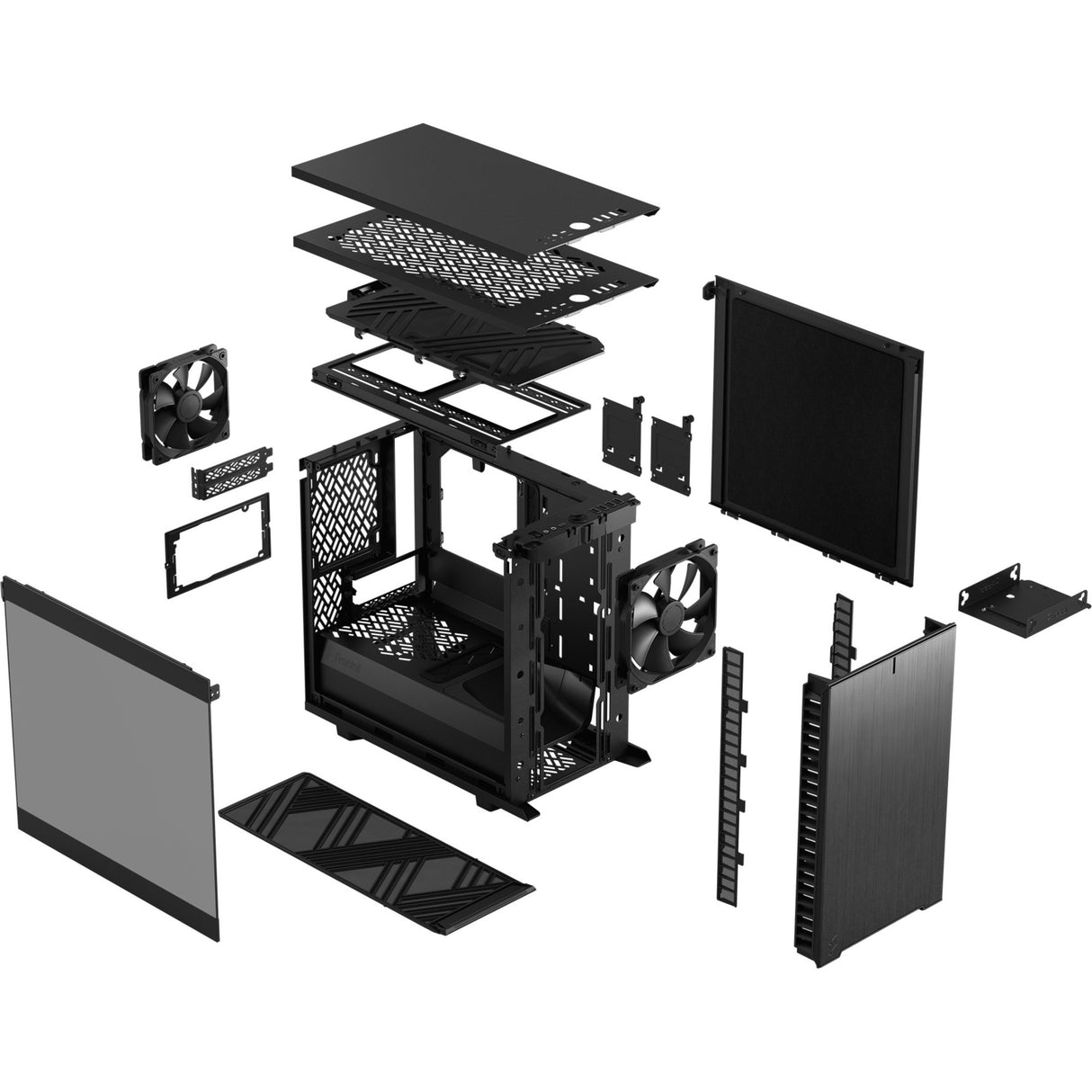 Fractal design definerer 7 nano sort TG lys tonet midi tårnhus (sort | 4x USB-A | 1x USB-C | vindue)
