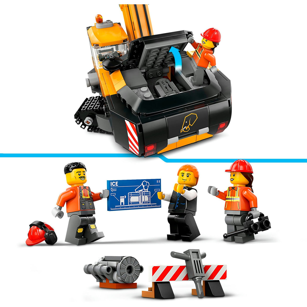 Lego city - gul gravemaskine byggelegetøj (60420)