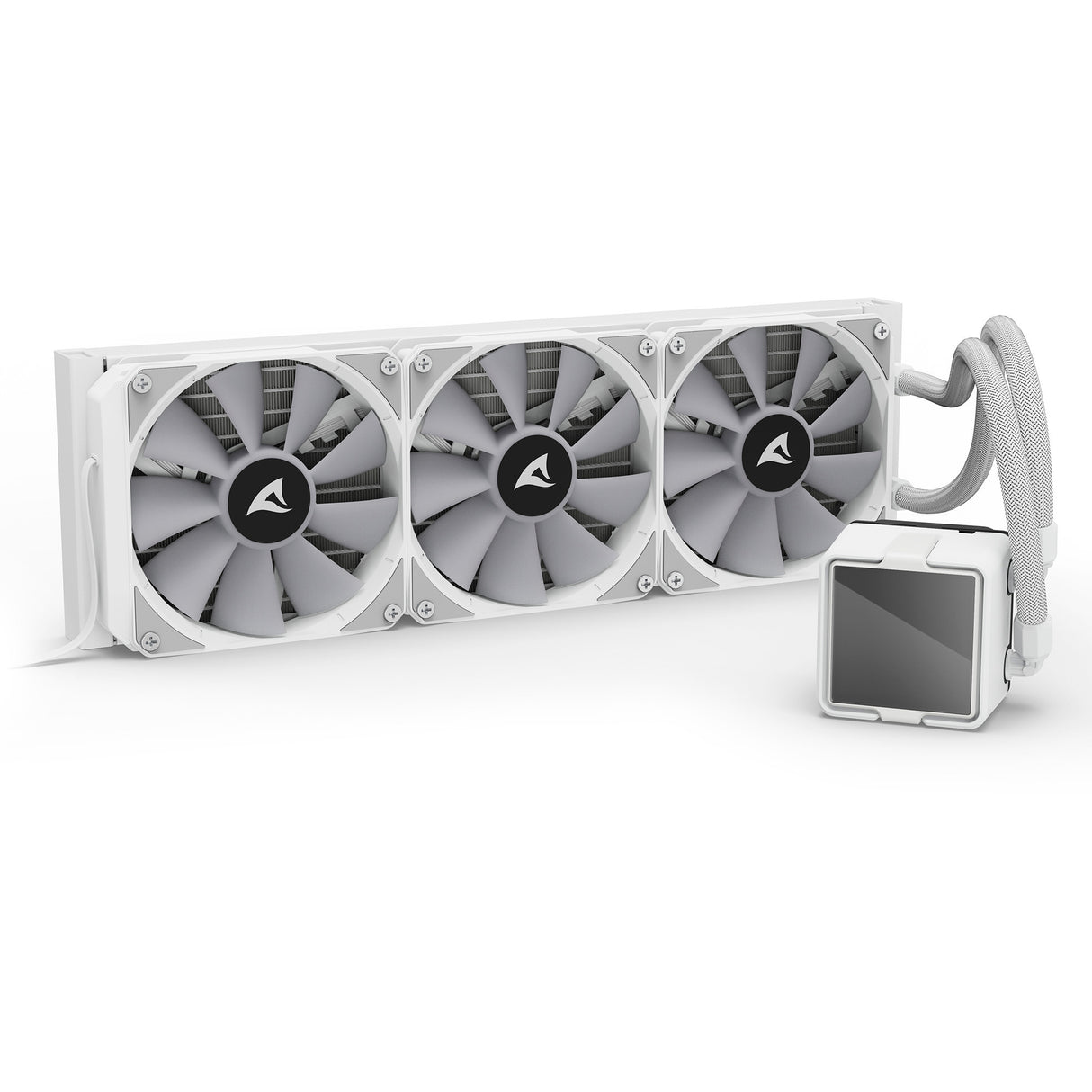 Sharkoon s100 argb vandkøling (hvidt, 4-benet pwm ventilatorstik)