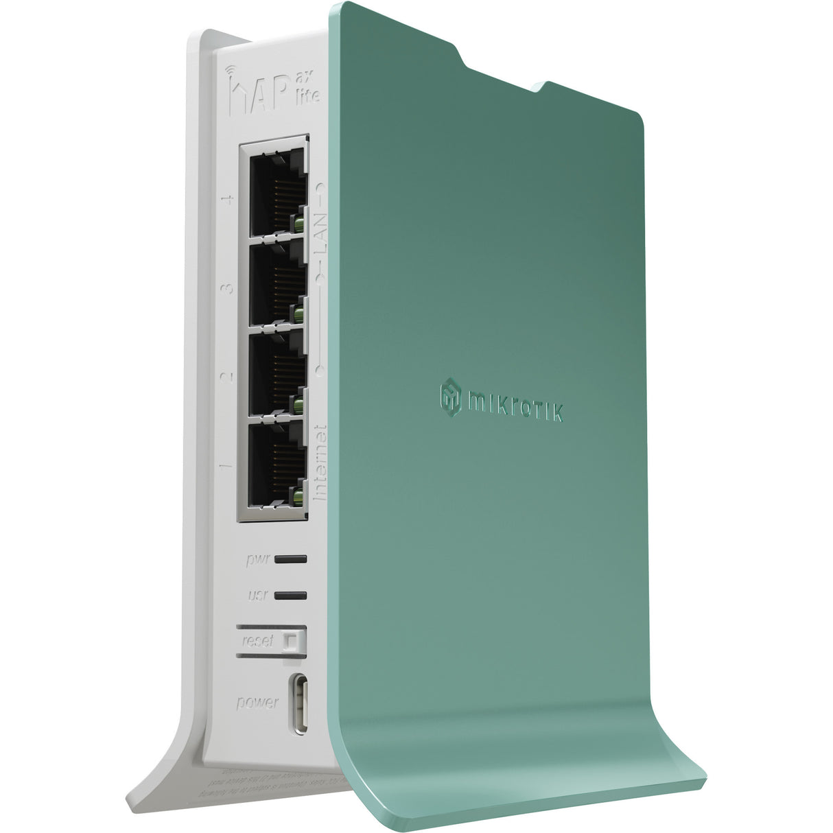 Mikrotik hap ax lite (l41g-2axd) adgangspunkt (hvid grøn, qualcomm ipq-5010 cpu, wifi 6)