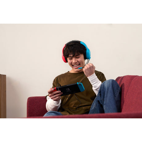 Turtle beach airlite fit gamingheadset met microfoon over-ear gaming headset (neonblauw neonrood, nintendo switch, nintendo switch lite, nintendo switch - oled-model)