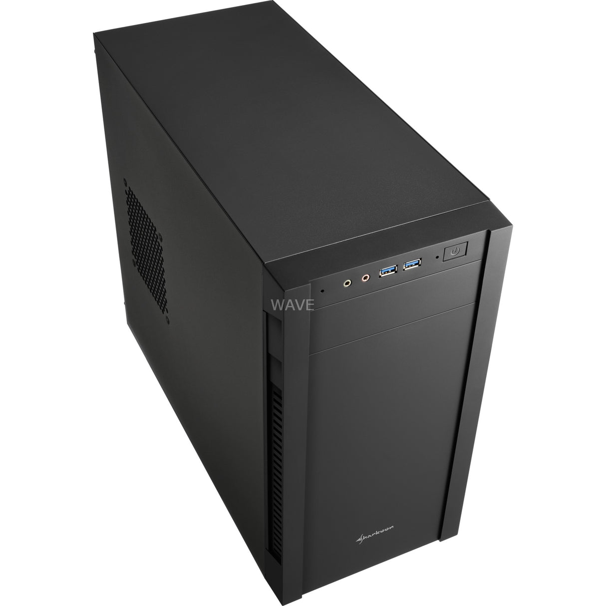 Sharkoon s1000 midi tårnhus (sort | 2x USB-A)