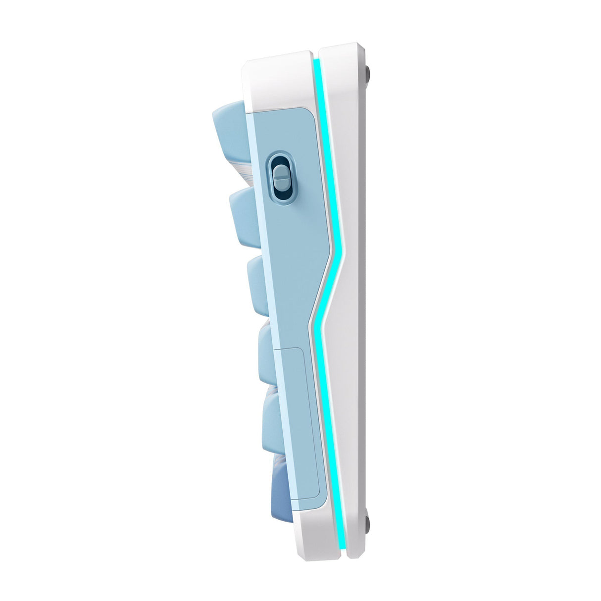 Mchose x75 v2 blue icy creamsicle brugerdefineret mekanisk tastatur (hvid, us layout (qwerty), kailh box isic creamsicle, 75%, rgb, hot swap, double-shot pbt, trådløs | bluetooth | usb-c)