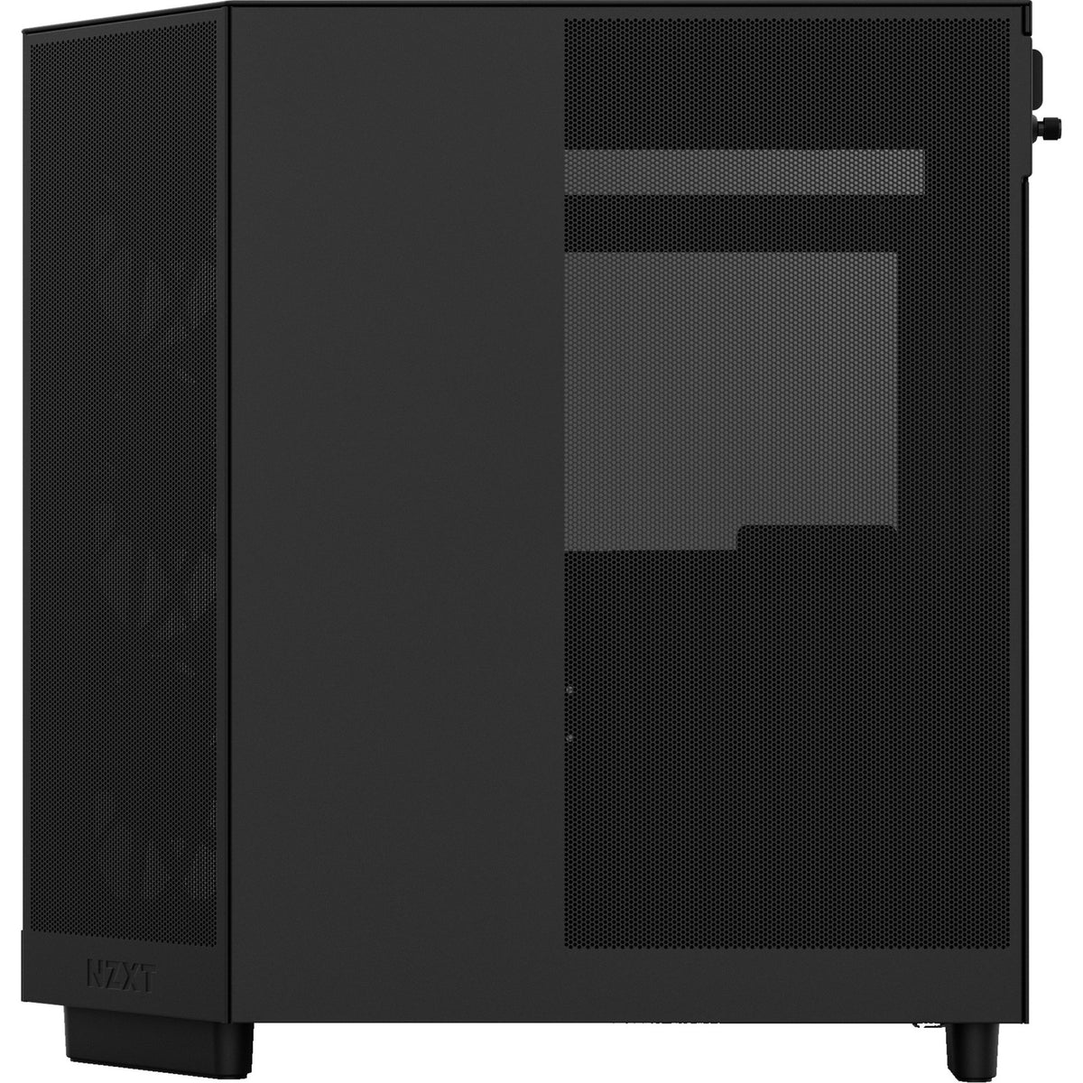 Nzxt h6 flow midi tårnhus (sort | 2x USB-A | 1x USB-C | hærdet glas)