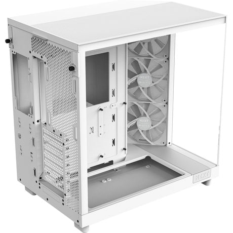 Nzxt h6 flow midi tårnhus (hvid | 2x USB-A | 1x USB-C | hærdet glas)