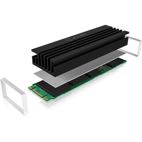 Icy box ib-m2hs-70 heatsink (sort, understøtter m.2 2280 SSD)