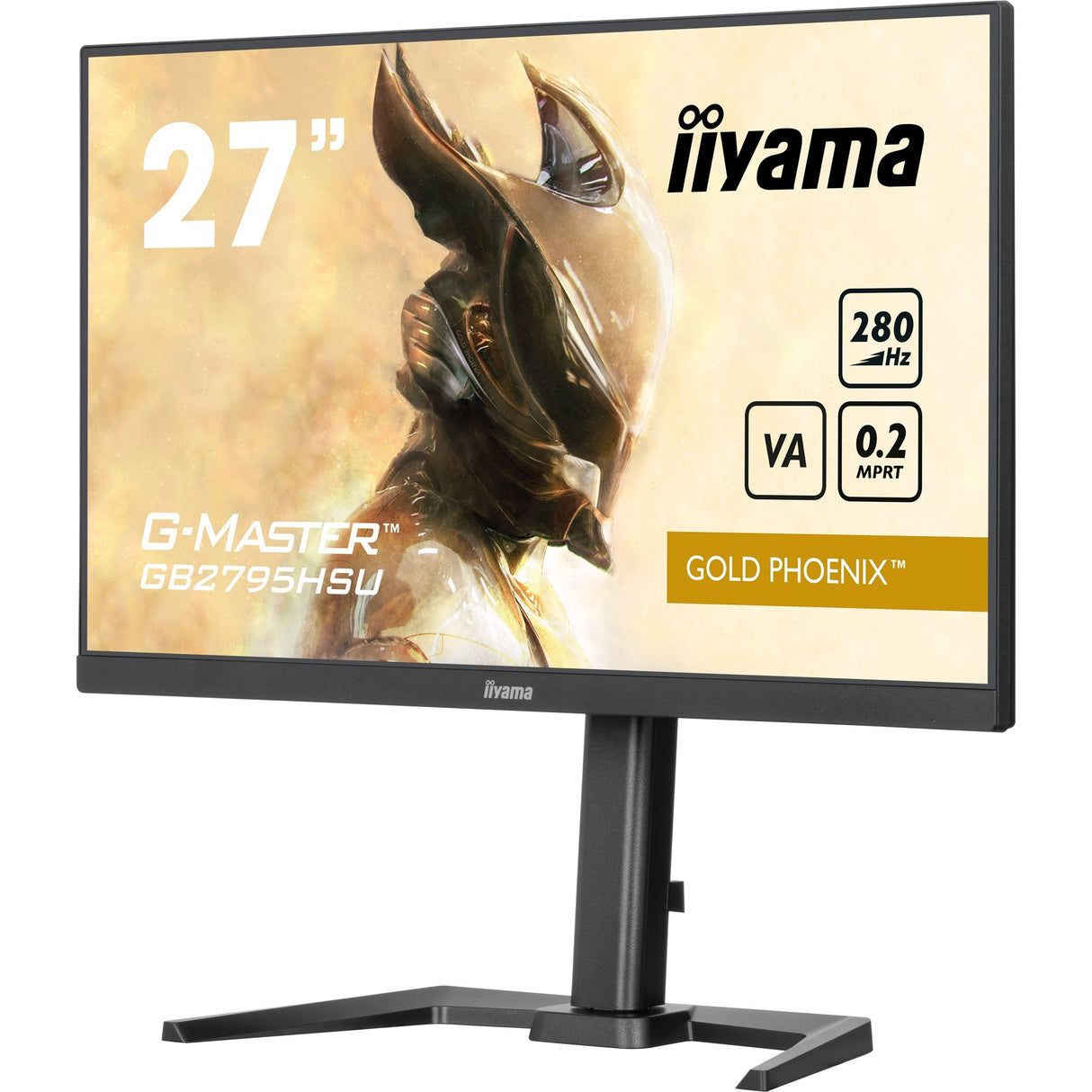 Iiyama G-Master Gold Phoenix GB2795HSU-B1 27 spilleskærm (sort, HDMI, DisplayPort, 4x USB-A, 280 Hz)