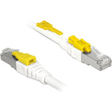 Delock netværkskabel rj-45 sikker med cat.6a (hvid, 85335, 5 meter)