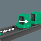 Wera 9608 hætte magnetisk strimmel b imperial imperial 1 topnøgle (sort grøn, 9 styk)
