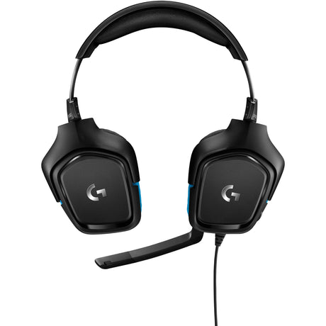 Logitech G432 7.1 Surround Sound Wired Over-Ear Gaming Headset (Sort Blå, PC, Playstation 4, Playstation 5, Xbox One, Xbox Series X|S, Nintendo Switch)