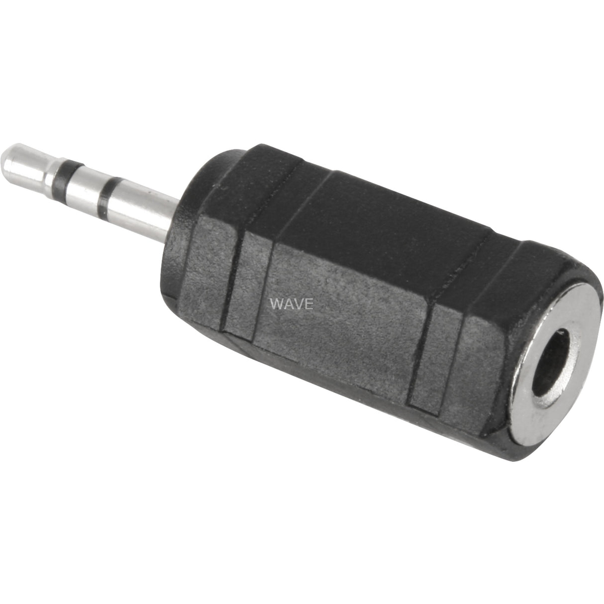 Goobay adapter 2,5 mm hanstik > 3,5 mm hunport (sort sølv, stereo)