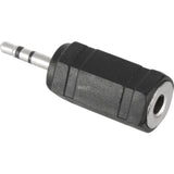 Goobay adapter 2,5 mm hanstik > 3,5 mm hunport (sort sølv, stereo)