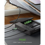Icy box ib-4013mcl-c4 4-bay USB4® duplikator (1:3 kloner) dockingstation (sort)