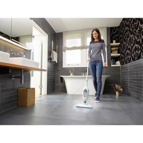 Black+Decker FSMH13E10-QS 1300W 10-i-1 dampmoppe med tilbehør Damprenser (hvid)