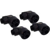 Alphacool eiszapfen 16 10mm skruemundstykke 90° drejelig g1 4 tilslutning (sort, 4 stk.)
