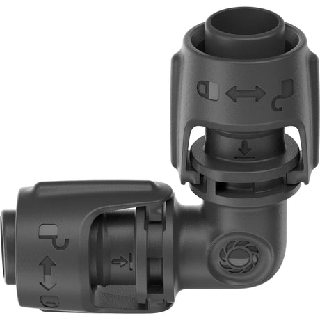 Gardena l-stykke 13 mm (1 2 ) tilslutning (mørkegrå, 2 stk.)