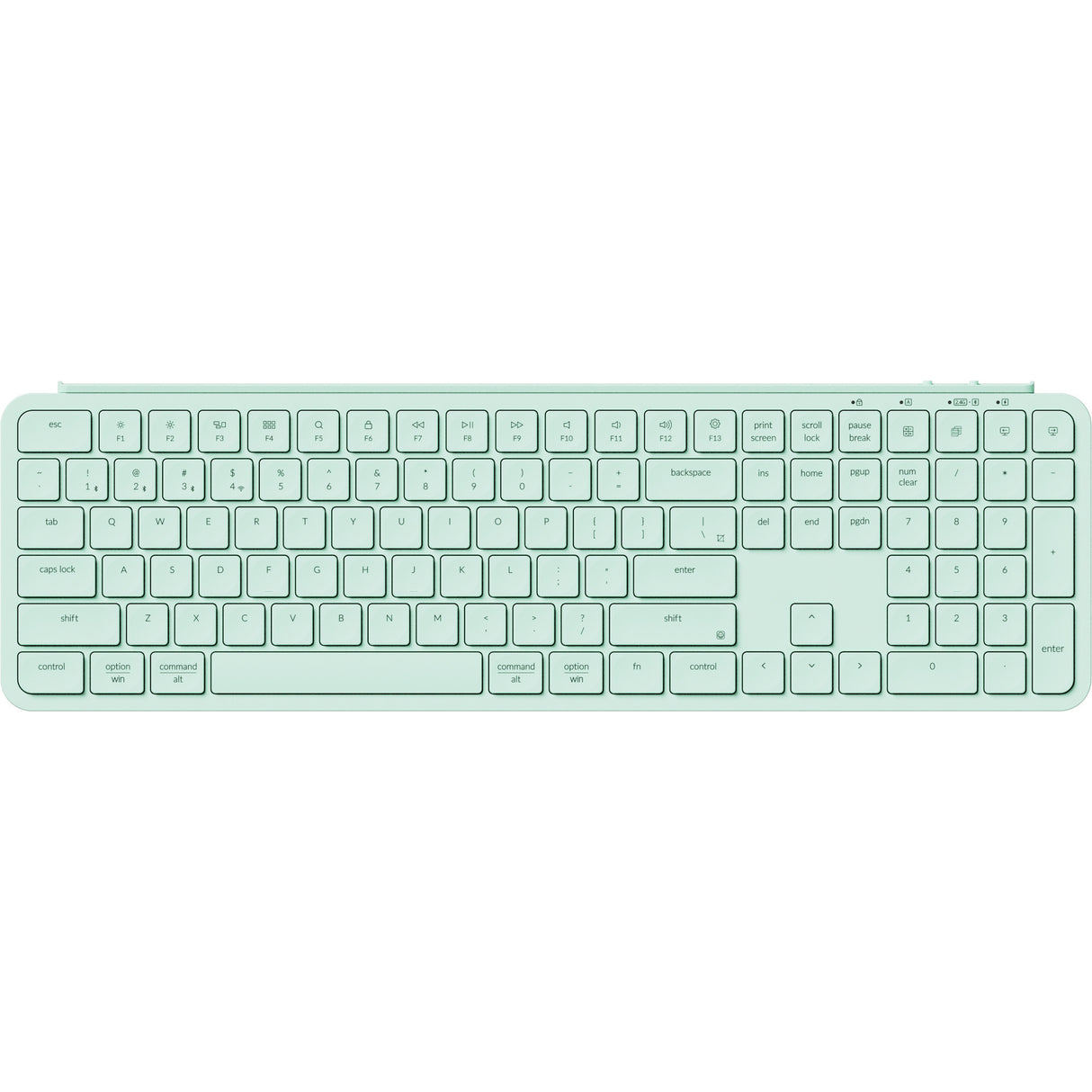 Keychron b6 pro-k7 tastatur (mint, us layout (qwerty), saksekontakter, 100%, abs, 2,4 ghz | bluetooth 5,2 | usb-c)