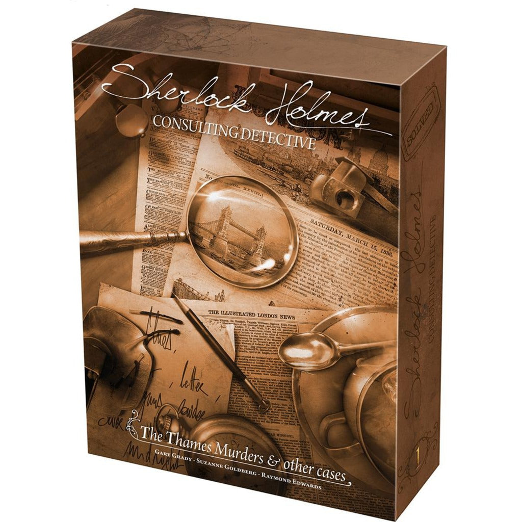 Asmodee sherlock holmes rådgivende detektiv: Themsen myrder andre sager brætspil (engelsk, 1 - 8 spillere, 60 - 90 minutter, fra 12 år)
