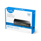 Cudy 6-ports 10 100m poe+ switch (sort)