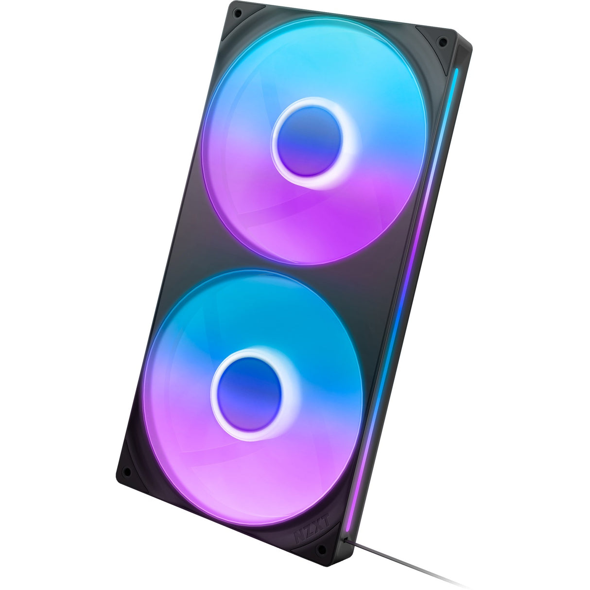 Nzxt f280 rgb core case fans (sort, 2 stk, 280 x 140 x 26 mm)
