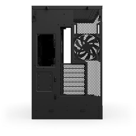 Nzxt h9 flow midi tårnhus (sort (mat) | 2x USB-A | 1x USB-C | hærdet glas)