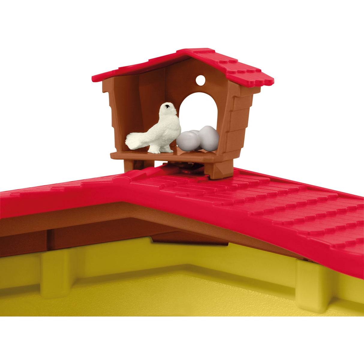Schleich gårdverden - stor stald, gul spillefigur