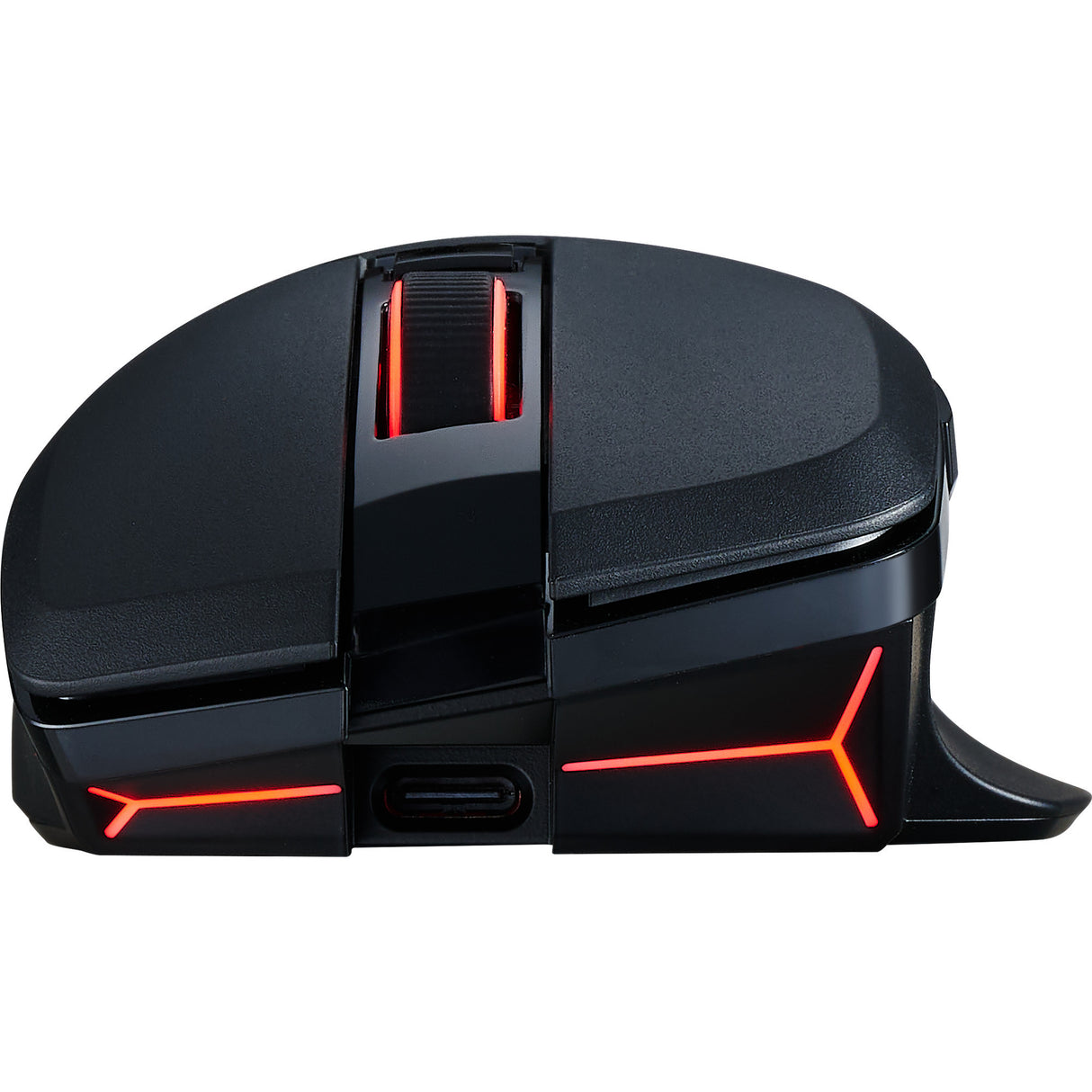 Powercolor alphyn am10 trådløs gamingmus (sort rød, 100 - 26000 dpi, 8k, rgb, usb 2.4g bluetooth 5.2)