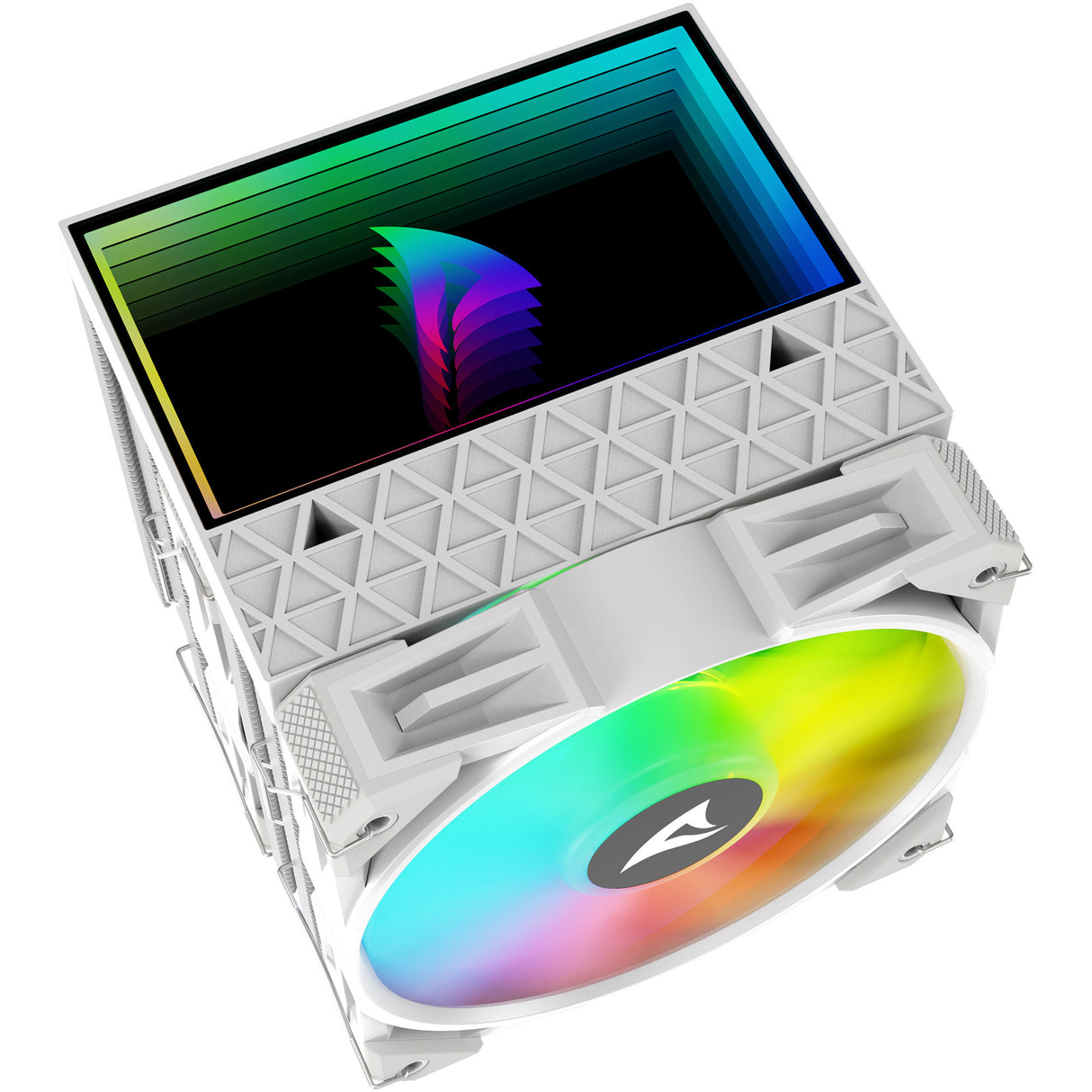 Sharkoon a60 rgb cpu køler (hvid, 4-benet pwm blæserstik)